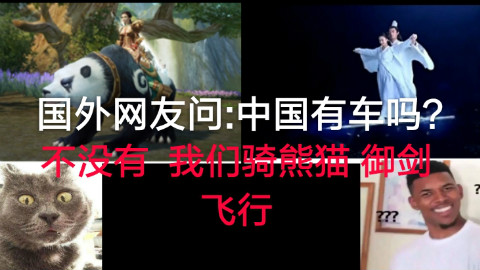【国外网友问:中国有车没?】不我们没有车我们骑熊猫